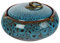 Windaschenbecher Oriental 10,5cm Durchmesser Keramik Rund glatte Oberfläche Aschenbecher für Innen und Außen Windascher (Blau)