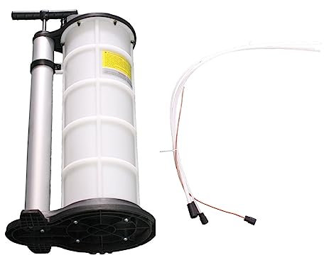 ONLISUM Pompa di aspirazione dell'olio con 4 tubi, pompa di aspirazione dell'olio, 9 l, pompa a mano per cambio olio motore e altri liquidi