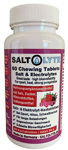 SALTOLYTE 60 Chewing Tablets Berry Salz- und Elektrolyt-Kautabletten mit Natrium, Magnesium, Kalium, Calcium