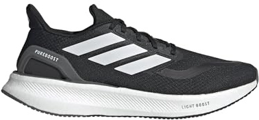 Adidas Herren Pureboost 5 Running Sneaker, schwarz/weiß/grau, 12 US