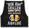 Shirtracer Schürze - Grillschürze Herren 1 - Bin am grillen keine Tipps Bier bringen Abflug - Männer Geschenk Lustig Grillen - 85x69 - Schwarz - männergeschenke grill geschenke schürzen mann