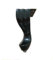 GAJUST Möbelfüße, bronzefarbenes Metall, Sofa-Beine, schlangenförmige Schränke, Füße, Bett, TV-Schrankbeine, 14 cm Höhe (Farbe: schwarz), 4 Stück