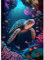 HEIBAGO Schildkröte Diamond Painting, 5D Tiere Diamant Painting Bilder für Erwachsene Anfänger, DIY Diamond Art Landschaft Diamant Malerei Bilder für Home Dekor 30x40cm