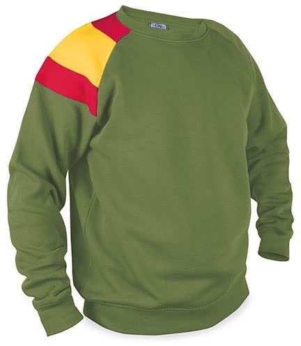 GARGOLA.ES OPERADORES DIGITALES Sudadera con Tejido Extrasuave y Detalle de Bandera España: Polar Soft para Calidez y Comodidad, Ideal para Deporte y Paseos (M, Verde)