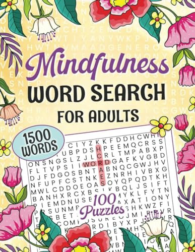 Mindfulness Word Search for Adults: Calming and Relaxing Puzzles to Relieve Stress and Refocus