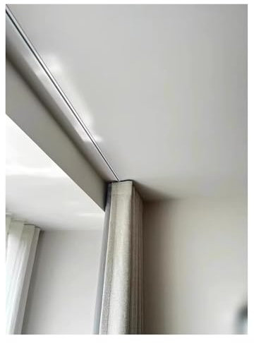 gardinenschiene vorhangschiene vorhangschienensyst Verdeckte Vorhangschiene Zur Deckenmontage, Aluminium Verdeckte Eingebettete Vorhangschiene Raumtrenner, Eingelassenes Raumtrennsystem Mit Privatsphä
