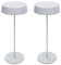 Palmina 901,2 Led Tischlampe Dimmbar,4400mah Led Tischlampe Kabellos, IP54-Schutz, Lampe Für Den Innen-/Außenbereich, Geeignet Für Abendessen, Lesen, Schlafzimmer, Garten Und Vieles Mehr/Weiß