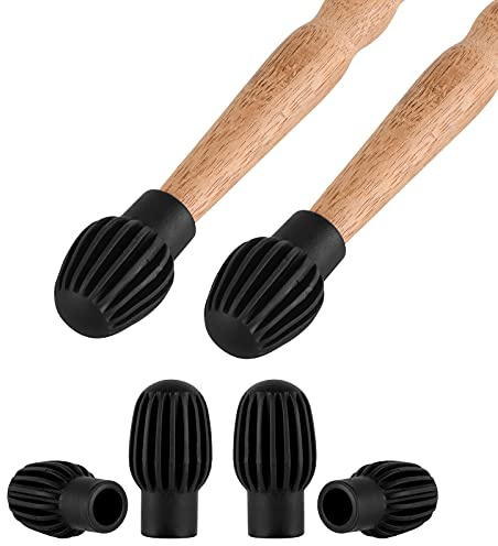 RuiJOTWAT 6 Stück Schlagzeug-Dämpfer, Schlagzeug-Dämpfer, Silikon-Drumstick, leise Übungsspitzen