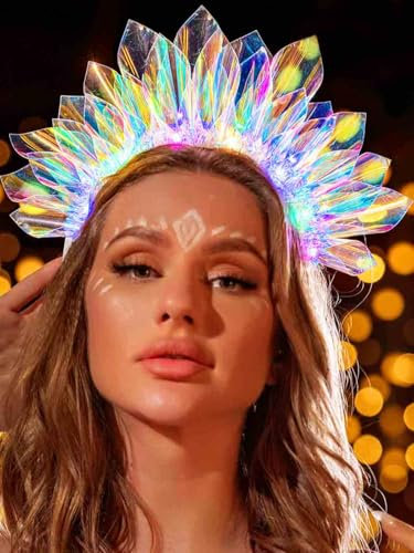 Evlry Bandeau lumineux à LED pour femme - Couronne lumineuse