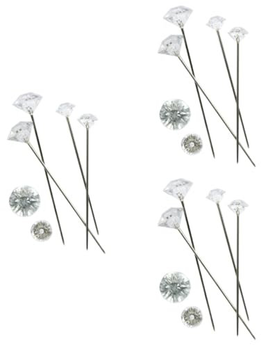 Lurrose 300 STK Knopflöcher Stifte Hochzeitsnadeln Anstecknadel zum Selbermachen von Schmuck Perlenschub Korsage hochzeitsdeko hochzeits Dekoration Hochzeit Knopflöcher 6mm Knopfloch