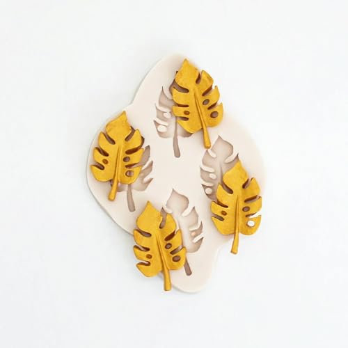 Silikonform, Fondantform, 8,2 x 6,2 x 0,7 cm, Silikonform, kleine Blätter, Kuchendekoration, Werkzeuge, Fondantformen für Küche, Backen, Blätter, Zubehör, Harzformen