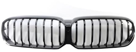 POLGDW Sport Optik Kühlergrill Grill Gitter Für BMW 5 Series G30 G38 2021, 1-Teilig GläNzend Doppelsteg Grilles Auto Zubehör Autoersatz Grilleinsätze,Single line