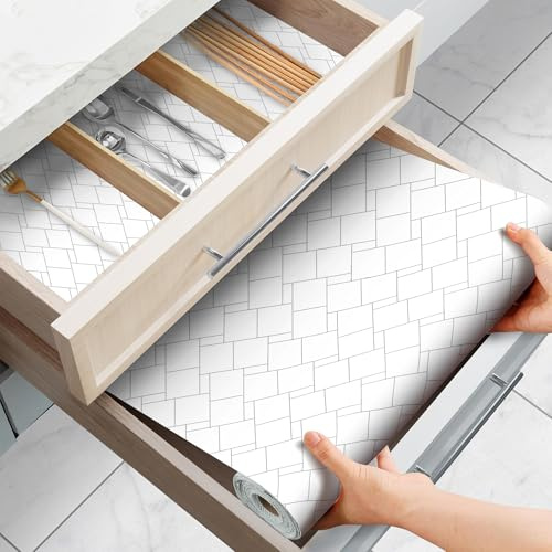 FJNATINH Schubladenmatte Antirutschmatte küche Leicht zu Reinigen, für Küchenschubladen, Schränke und Regale,Diamond Pattern,30×900cm