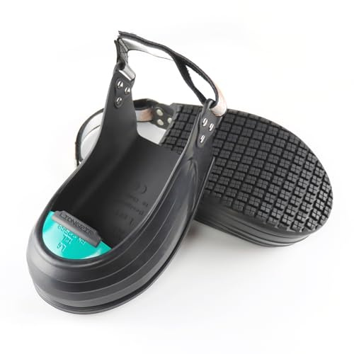 LG08 Schuhüberzüge mit Stahlkappe, XL (41-44) | CE/ASTM zertifizierte rutschfeste Überziehschuhe mit Titanlegierungs-Schutzkappe, ölfest, säurefest und laugenbeständig