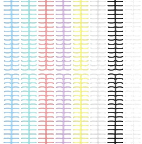 16PCS A4 Colorful Plastic Binding Combs - Shimmeroo 30 Ring Binding Coil | Spiral Click Bindings Spine Easy Open/Close for Adding Pages School Office Document File Making