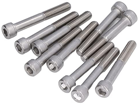 10 Stück Zylinderkopfschrauben A2 70 Edelstahl Innensechskantschrauben M10 DIN 912 für Industriemaschinen und Heimwerkerprojekte in verschiedenen Größen von M10x45 bis M10x150 (M10*70)
