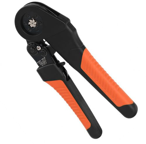 BAIFULAI Pinza crimpatrice 0,08 – 16 mm², pinza crimpatrice, pinza a crimpatura, pinza a pressatura, crimping pliers per assemblaggio cavi per uso domestico e applicazioni industriali