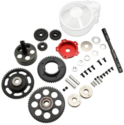 smTSRC 3 Gang Getriebe Kit für 1/5 Scale HPI Rovan KM Baja 5B 5T 5SC Buggy RC AutoParts (Rot)