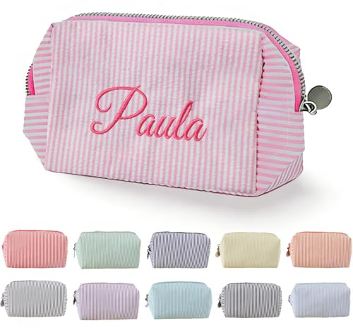 Générique Trousse de Toilette Personnalisable, Trousse de Voyage, 1 Pièce | Avec Prénom, Zippée et Multifonctionnelle pour Hommes et Femmes, Petite Trousse Maquillage 20 x 12 cm