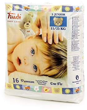 Trudi Baby 00695 Dry Fit Windeln Grösse Junior 11-25 kg, 16 Stück, weiß