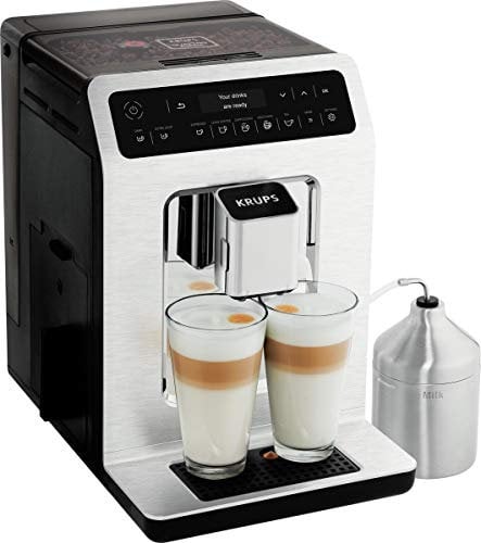 Krups – Cafetera automática de Evidence One Touch de capuchino, OLED de panel con pantalla táctil, 2.1 L, Chrome