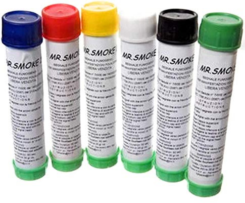 F.D.F. SRL 5 fumogeni Colorati Durata 60 Secondi Circa Colori a Scelta (Assortiti)
