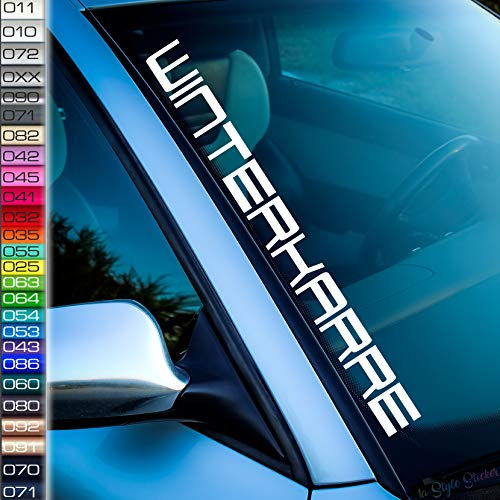 Winterkarre Schlampe Frontscheiben-Aufkleber Karre Saison Winterhobel 2.Wagen Auto-Sticker Frost Glatteis Ski Snowboard Apres-Ski