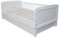 Micoland Kinderbett Juniorbett 140x70cm umbaubar Weiss mit Schublade