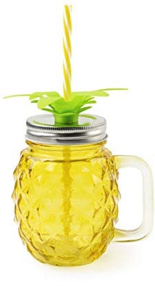 Excelsa Tropical Gobelet/Tasse avec Paille, Verre