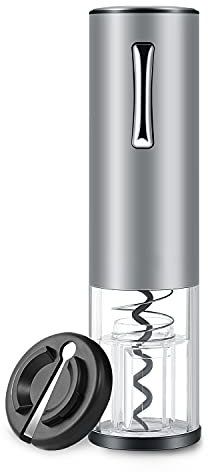Wiwoney - Tire-bouchon électrique en acier inoxydable - tire-bouchon portable et rechargeable avec câble de chargement de type micro USB