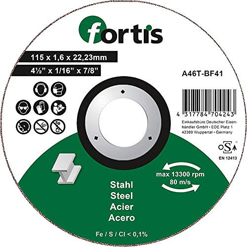 FORTIS Trennscheibe Stahl 115 x 1,6mm gerade