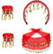 PAPSTAR WOOOOZY Set Zigeunerin: Kostüm-Accessoire-Set, Hüfttuch, 2 Armbänder, Haarband für Damen, Kind, Orient, arabische Schönheit, orientalische Schönheit