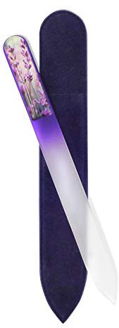 3D Genuine Czech Glass Nail File with Velvet Pouch – Etched Different Grit Surface, Professional Nail Care, Manicure & Pedicure, EU Quality by Gladzy