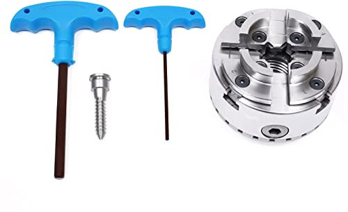 OUKANING Selbstzentrierendes Drechselfutter M33*3.5 Zentral 3.75 Spannfutter 4-Backen Backenfutter-Set Selbstzentrierendes Spannfutter Drechselzubehör