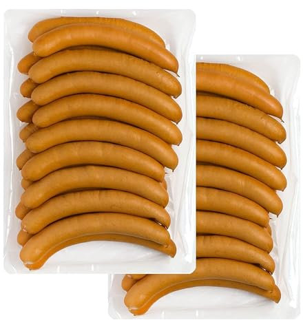 Riesen Trucker Bockwurst 20x150g, FP // Geräucherte Brühwurst im Naturdarm // 47177- Görlitzer Trucker Bockwurst Dieter Hein