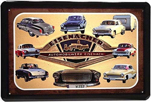Tin Sign Retro Blechschild 20x30 cm Wartburg Modelle Programm DDR Kult Auto Ostalgie Sammler Geschenk Bar Kneipe FA0197