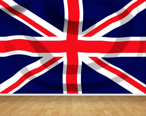 Chicbanners Union Jack Flag UK England V1 Wall Art Wall Mural Wallpaper fit with Standard Wall Paper Paste 300cm Wide x 240cm deep