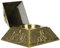 Aschenbecher, Ägyptische Pharaoh-Pyramiden-Form, rauchfreier Aschenbecher mit Deckel, stehender Aschenbecher, Zigarettenaschenbecher für Schlafzimmer, Zuhause, Wohnzimmer, Büro (Bronze)