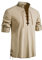 LucMatton Herren Retro Schnürung Mittelalter Kostüm Shirts für Halloween Cosplay Wikinger Pirat Steampunk Vampir Renaissance Gothic Viktorianische Kleidung Khaki Klein