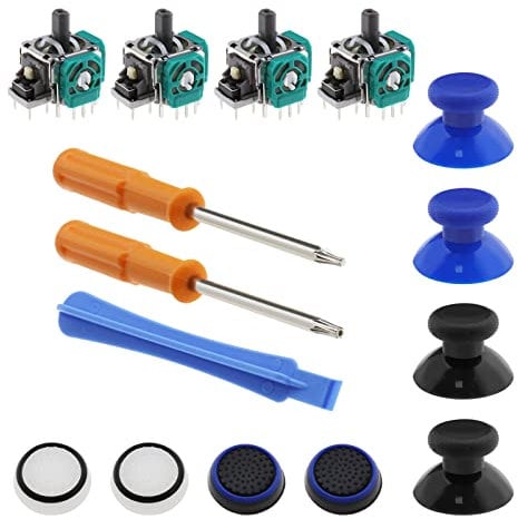 The Lord of the Tools Set di 15 kit di riparazione per controller console di gioco compatibile con controller Xbox One 3D analogico Joystick Module & Thumbstick & Silicone Cap & Strumento di