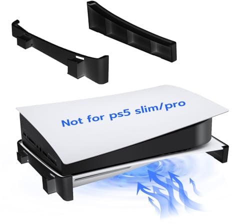 Mcbazel Support Horizontal Compatible avec Console PS5 DE/UHD, Support de Base pour Disque PS5 et Console édition numérique, avec antidérapant - Noir