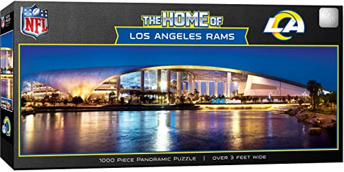 MasterPieces NFL 1000 Piece Jigsaw Puzzle - Los Angeles Rams Stadium View Panoramic - 13x39 - Challenging Adult Puzzle