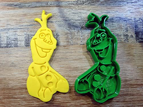 Elace Ausstechform Eiskönigin Olaf – Gebäck, Sandgestrahlt, Kekse, Zuckerpaste, Modelliermasse, Dekoration für Kuchen