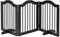 PawHut Barrière de sécurité barrière modulable Pliable pour Animaux de Compagnie avec Pied de Support MDF Bois Massif 154,5 x 61 cm Noir