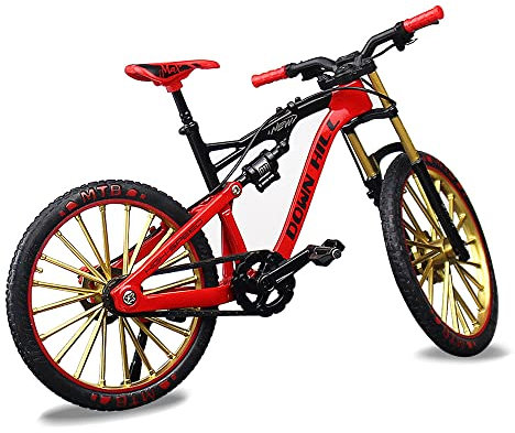 Jiahuade Fahrrad Modell Deko Fahrrad Miniatur 1:10 (6.89 * 3.94 Zoll) Collection Deko Druckguss Spielzeug Mini Bend Fahrrad Modell Rennrad Mountainbike (G)