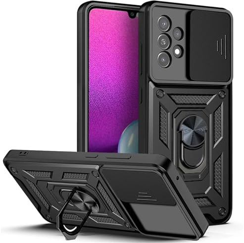 betterfon Handyhülle für Samsung Galaxy A53 5G | Stoßfest & Kratzfest | Mit Kameraschutz, Anti-Fingerabdruck & robustem Panzerschutz-Design | Schwarz