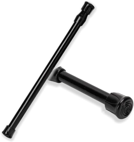 Barra de Cortina de Ducha 25-40cm, Barra Extensible para Cortina, Barra Telescópica sin Taladrar, Diámetro 1,3cm Ajustable, Antideslizante, Palo de Cortina Extensible Negro, para Dormitorio, Baño