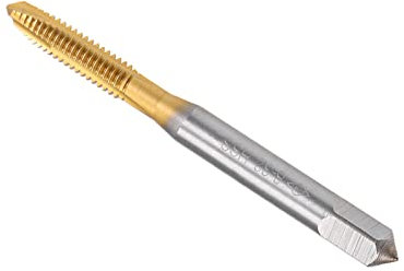 CoCud Tarauds à Vis Cannelés Spirale #8-32 UNC Filetage, Taraud à Filetage Hélicoïdal Titanium Revêtu Haute Vitesse Acier 6542 - (Pour Taraudage Perçage Machine) 1 Pcs