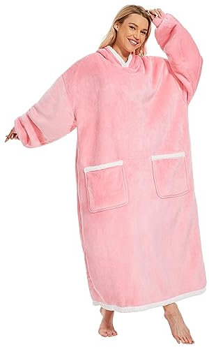 Gentlewarm Oversized Blanket Hoodie,Super Soft Warm Big Pocket Wearable Blanket,Warm Cosy Oversized Hoodie Sweatshirt,One Size Fits All,Men Women