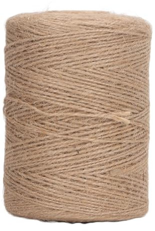 300 Mètres 2mm Corde de Jute Ficelle de Jute Naturelle Corde de Chanvre pour Artisanat de Jardinage à la Maison